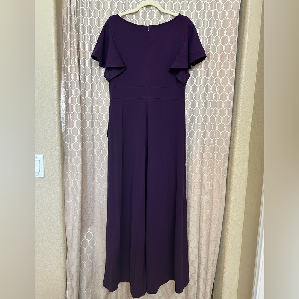 Chic Asymmetrical Purple Gown - Picture 4 of 5